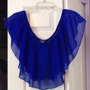 Blue crop top